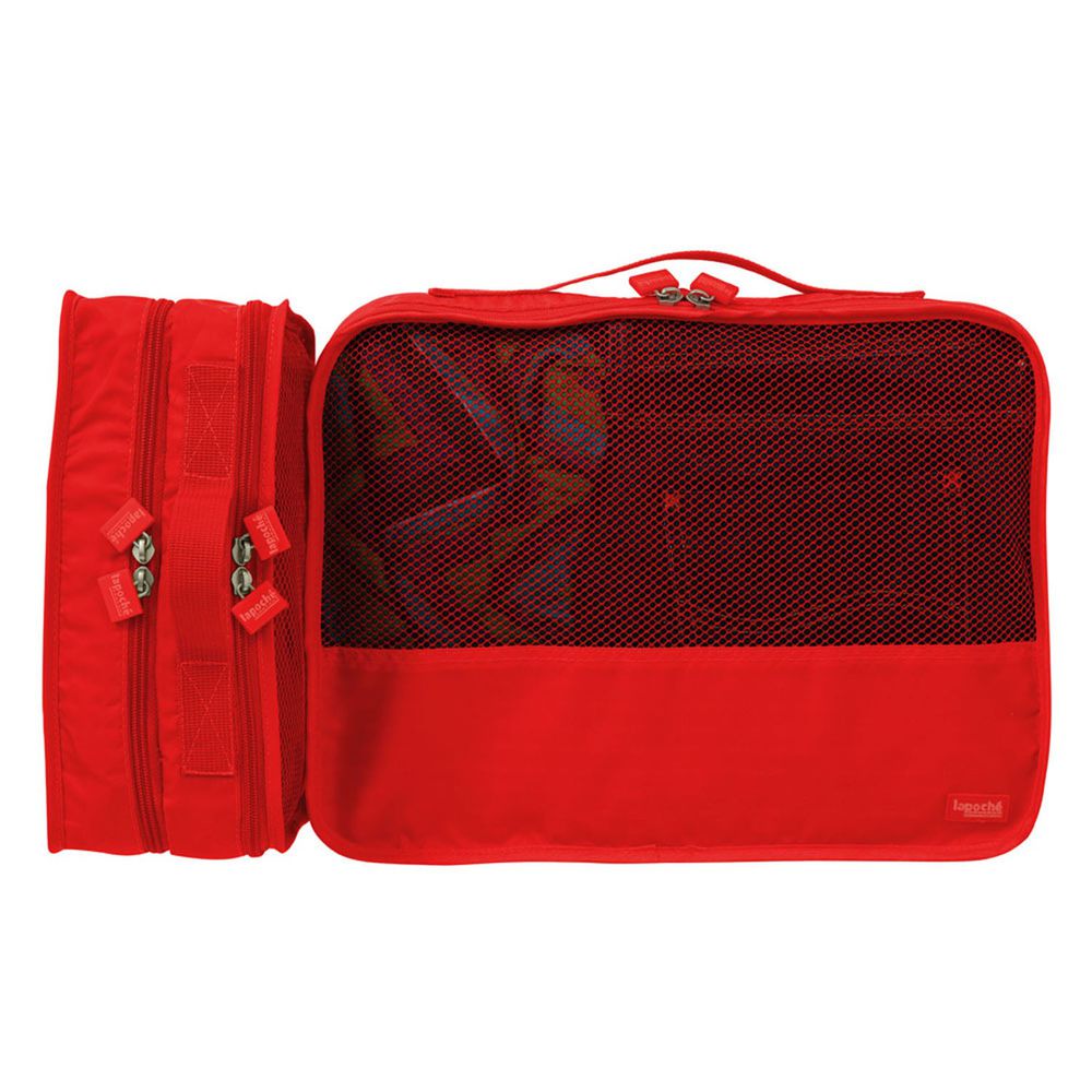澳洲 Lapoche - 立體旅行衣物收納包-紅色 (小)