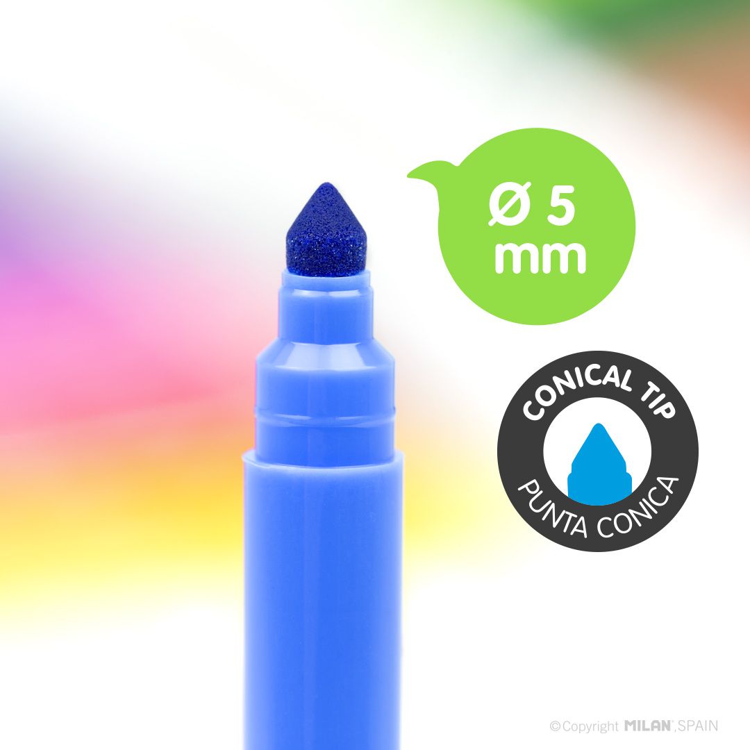 MILAN - 兒童可水洗雙頭彩色筆_細筆桿10支20色