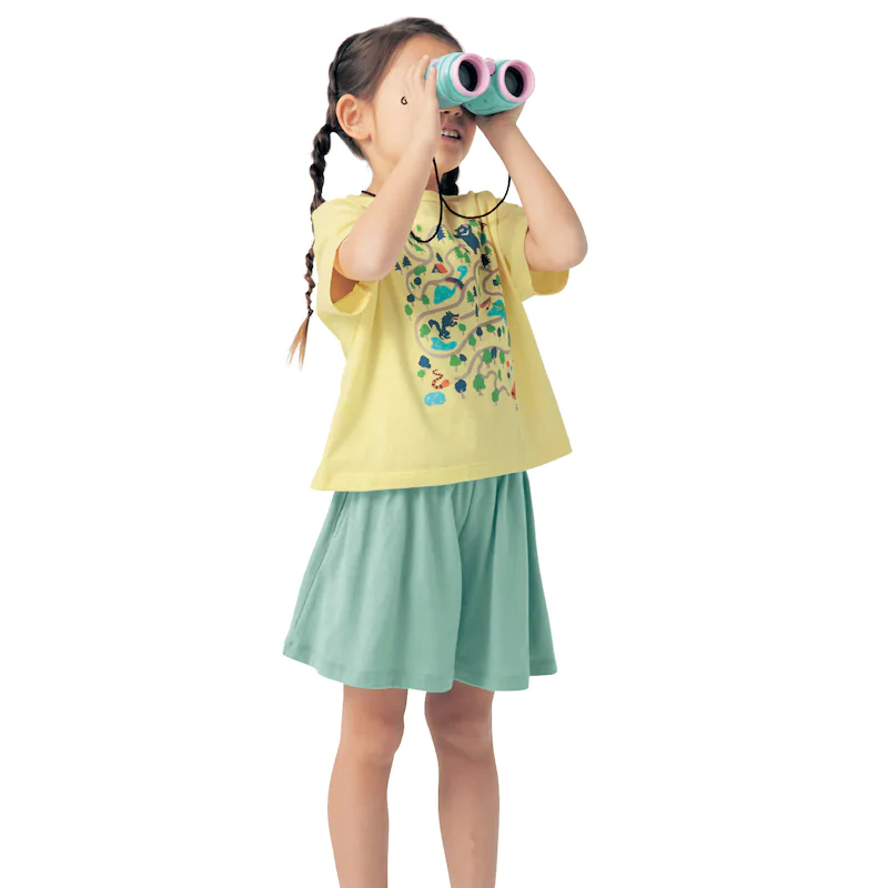 日本千趣會 - GITA 純棉印花短T-襪子組成對-白