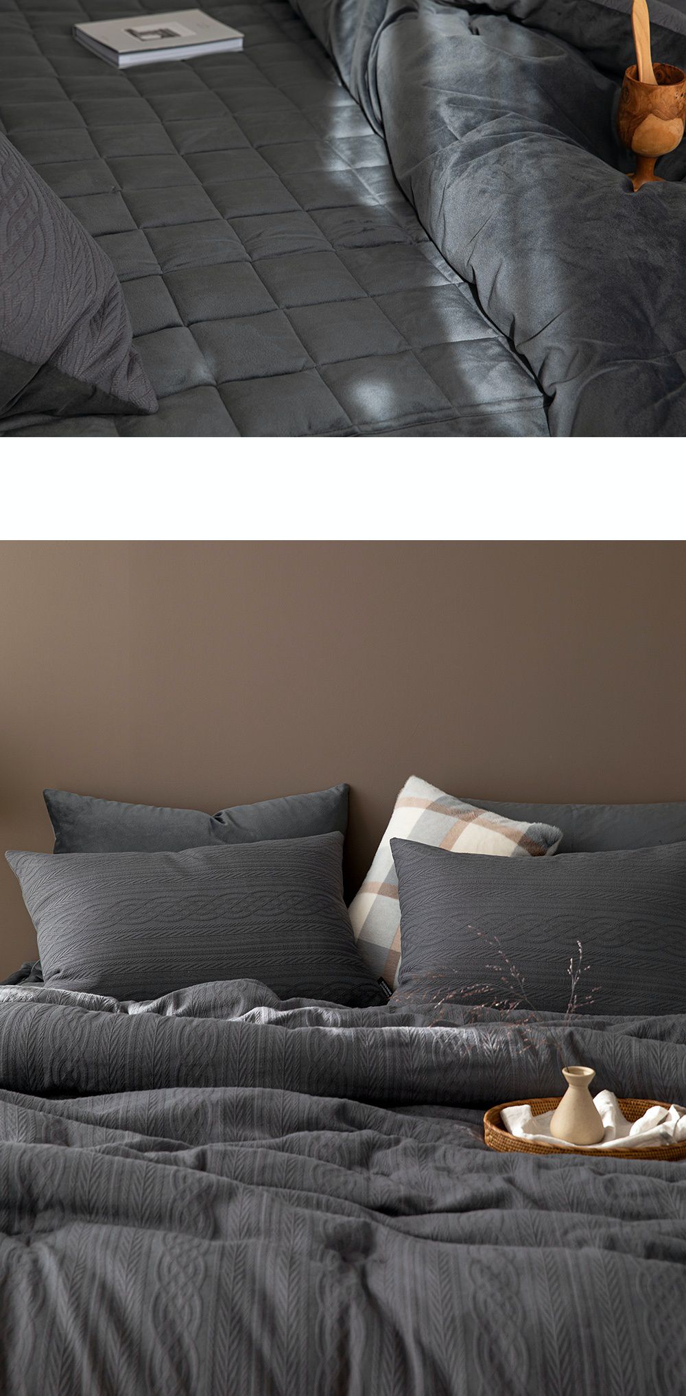 韓國 Maatila - 可水洗莫代爾針織紋棉被-神秘冬日