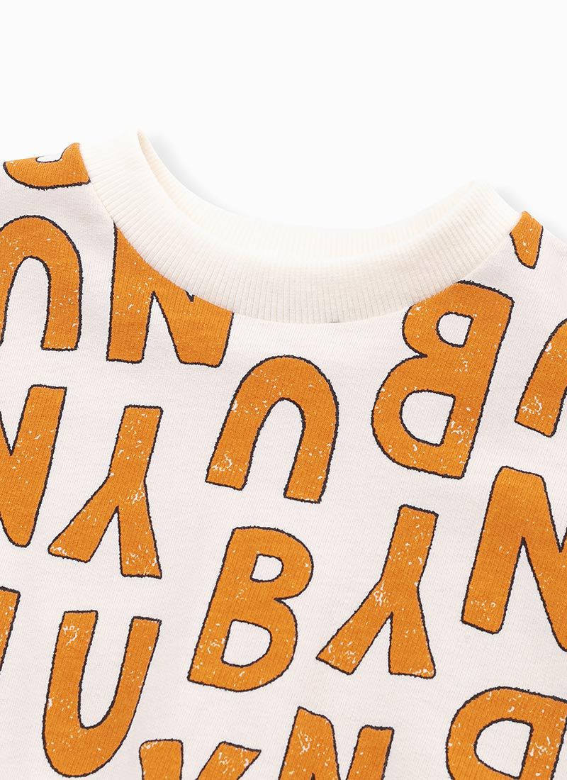 韓國 OZKIZ - 滿版字母印長袖大學T