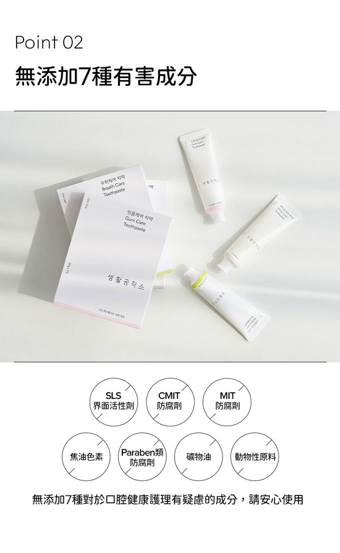 韓國 SAENGONG 生活工作所 - 【出清】溫和護理牙膏-口氣清新100ml