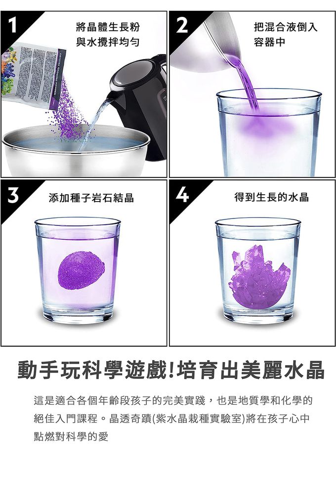 NATIONAL GEOGRAPHIC - 國家地理頻道 晶透奇蹟(紫水晶栽種實驗室)-附紫水晶1入