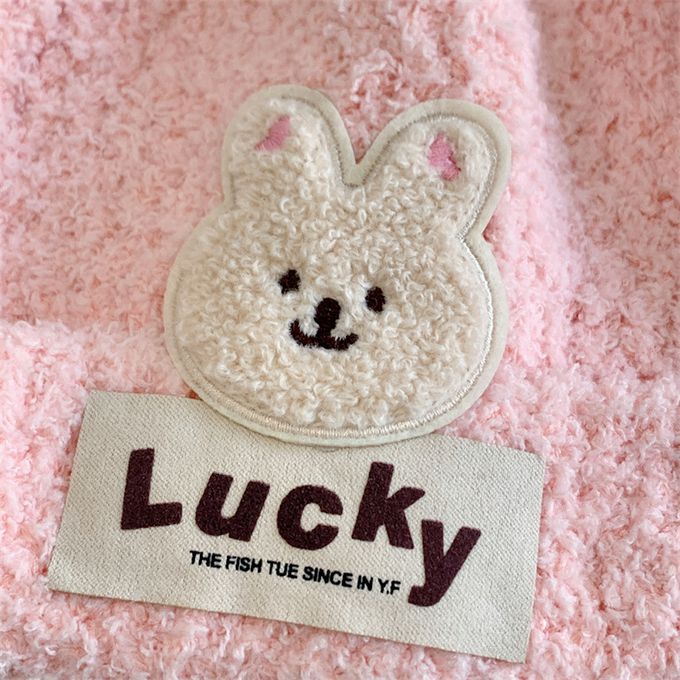 Love, Charlotte - 寶寶粉小熊珊瑚絨保暖毛球帽配圍巾套組 (頭圍:46~50cm (建議年齡:1+))