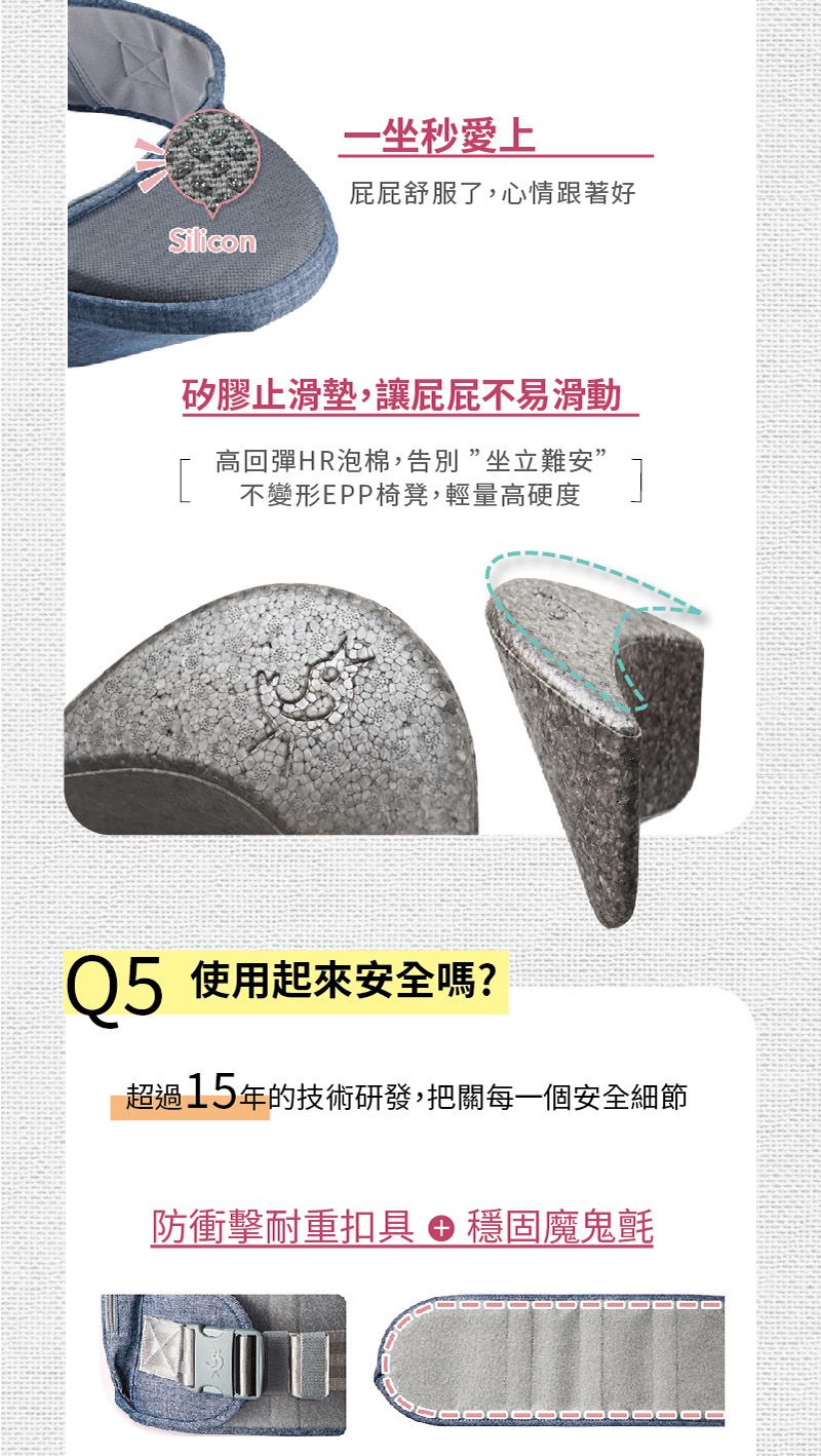 韓國 POGNAE - No5 Plus Light三合一輕量型機能揹帶-復刻牛仔灰