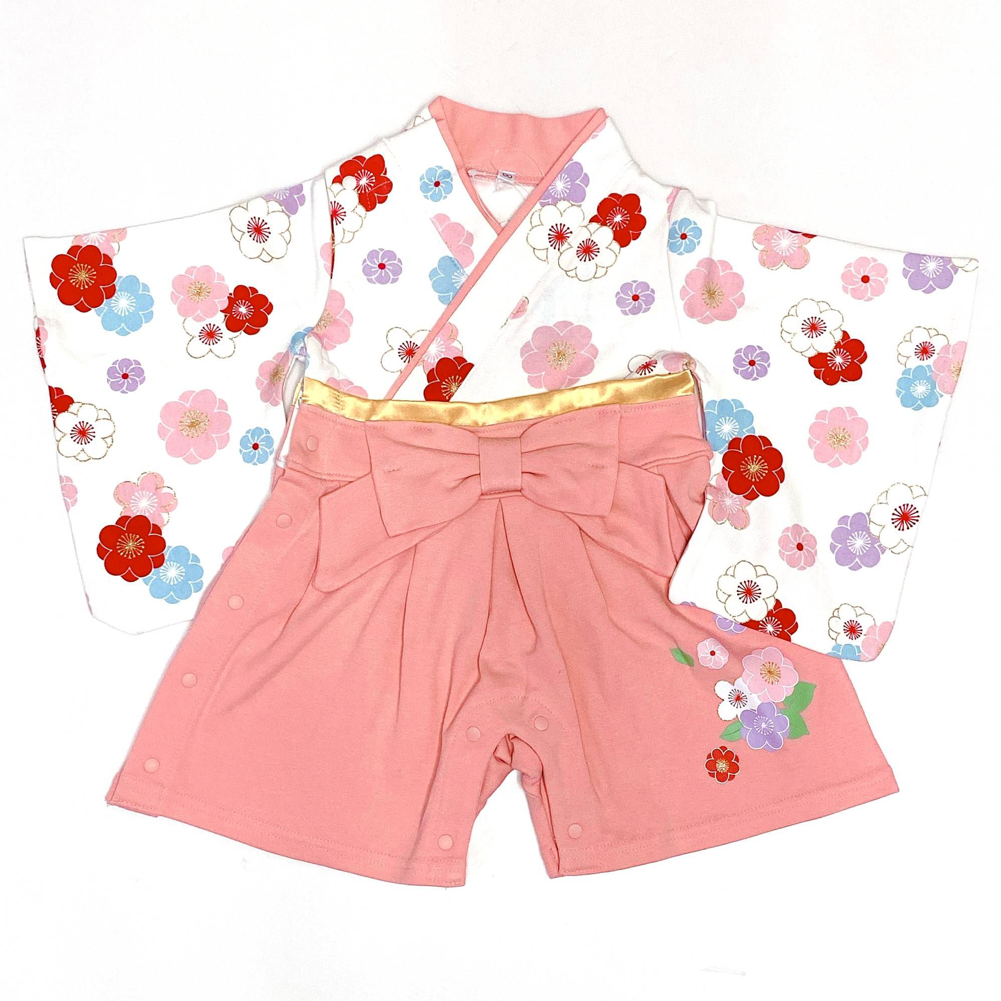 akachan honpo - 袴連身衣-粉紅色