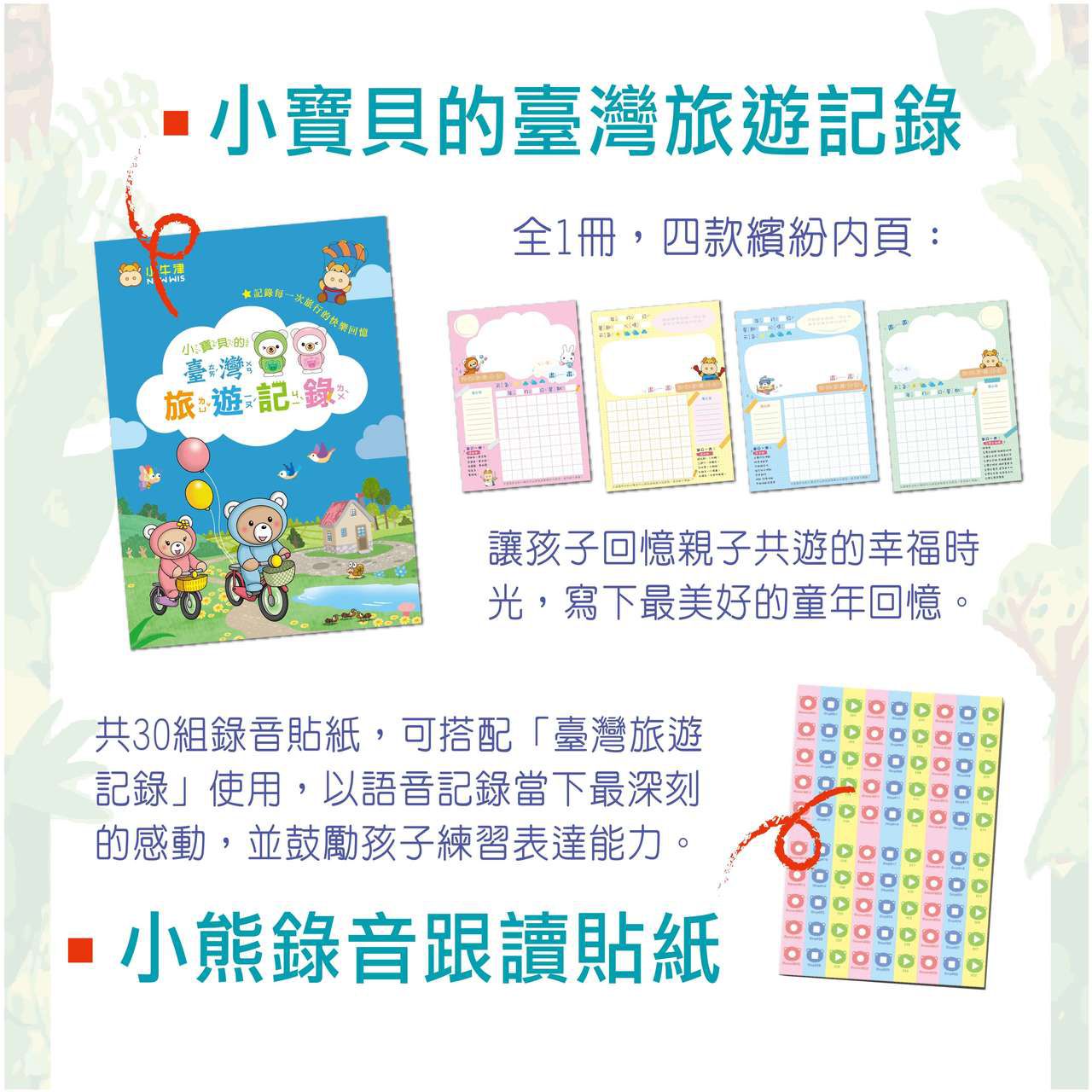 (加購)小帽T熊遊台灣學習教材(27件組) / 16G牛筆適用-旅遊教材不含小帽熊