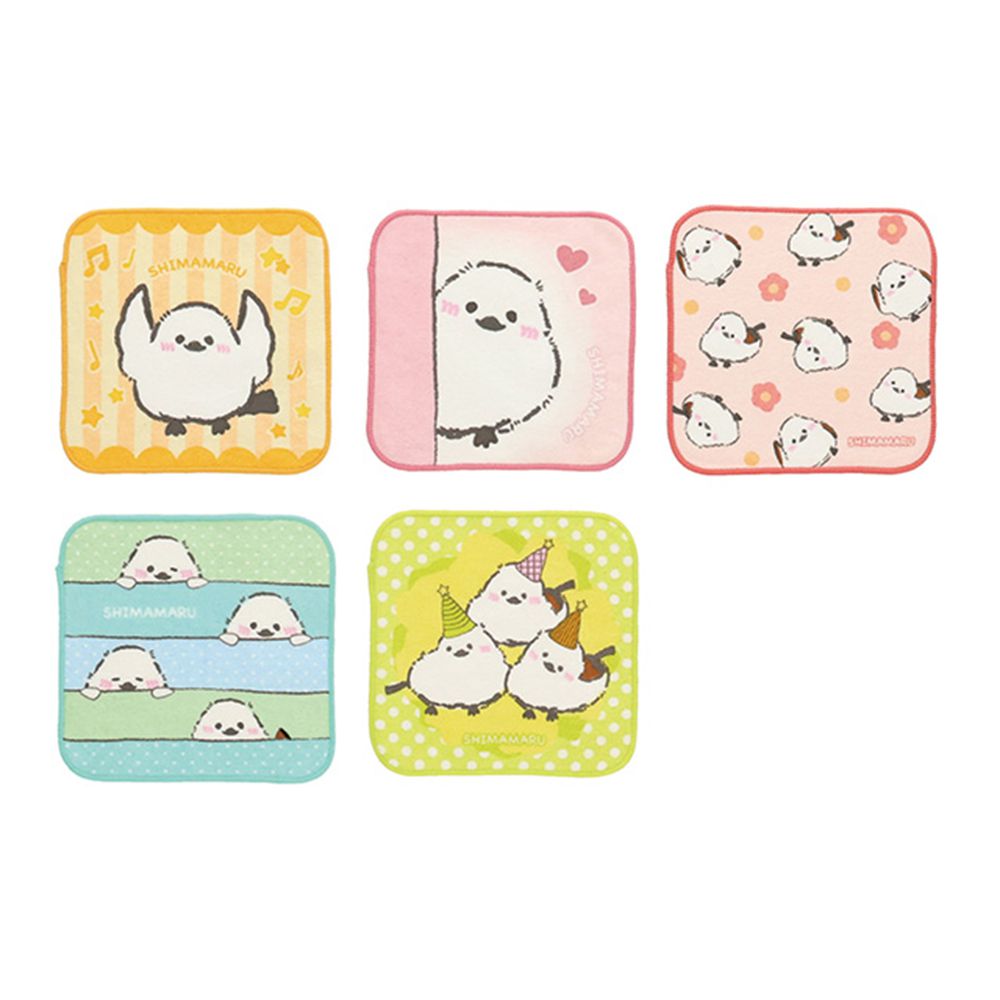 小方巾5件組-北長尾山雀 (約15×15cm)