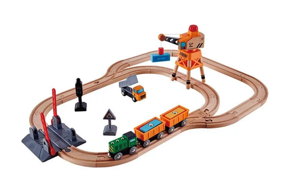 超酷太陽能車／高鐵車站加入！❤ 德國 Hape 軌道車 ❤ 車車控最愛豪華軌道