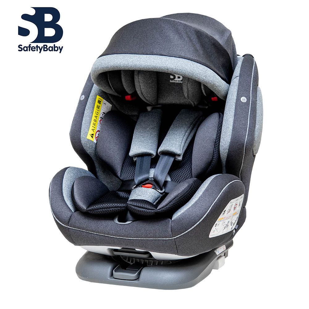 【SafetyBaby 適德寶】德國 0-12歲 isofix安全帶兩用通風型安全座椅/汽座 - 四色 (SB00370) 贈頂篷+皮革座椅保護墊