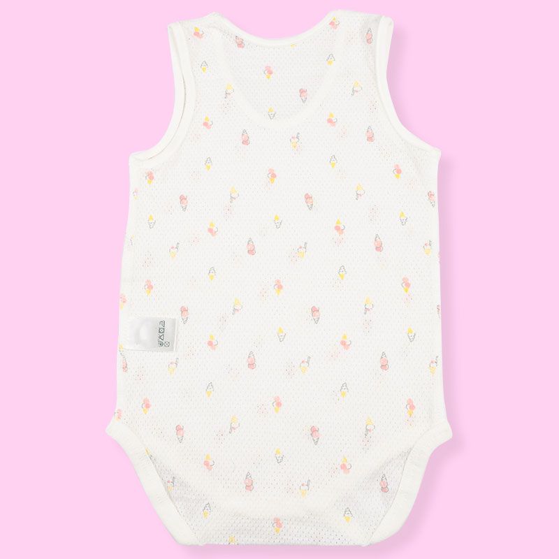 akachan honpo - 無袖套頭式包屁衣-粉紅色