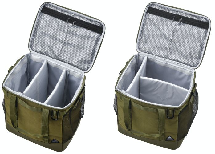 日本 Seto Craft - 露營風 方形保溫保冷提袋/側背包(附隔層*2)-黑 (LL(30x22x30cm))-19L