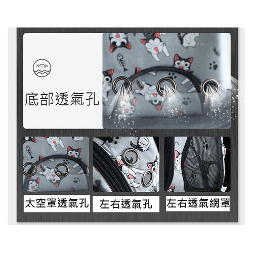 貓咪寵物外出後背包 太空艙寵物後背包 貓咪狗狗透明後背包 (WIN-2024)-粉色