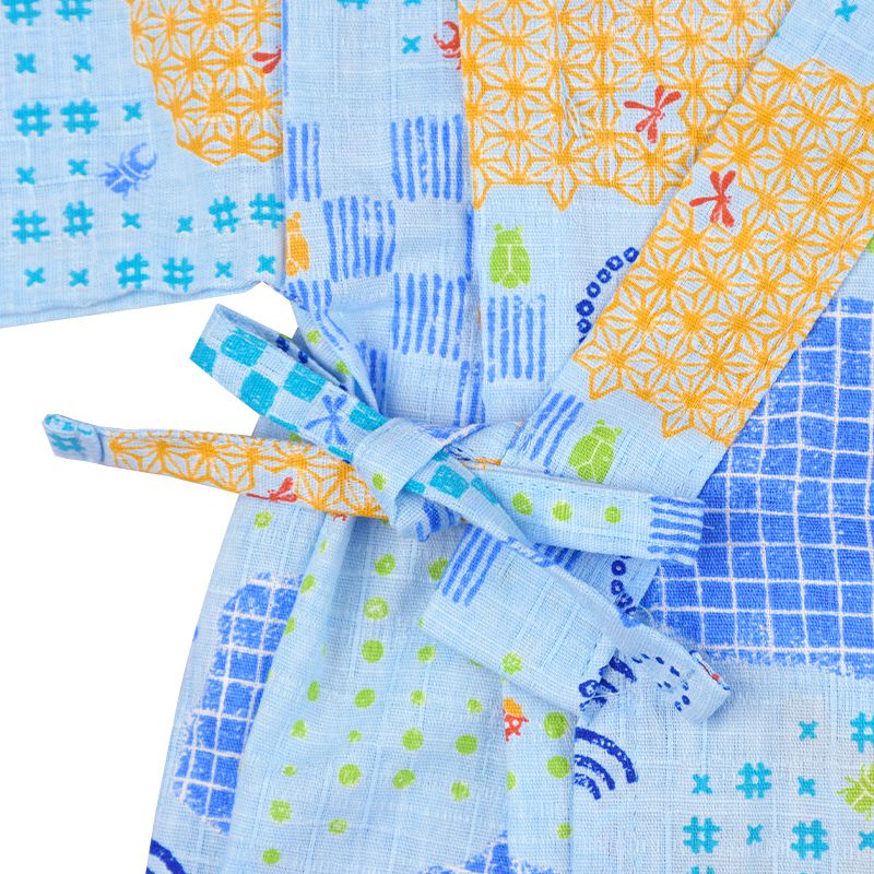 akachan honpo - 兩件式甚平-昆蟲-藍色