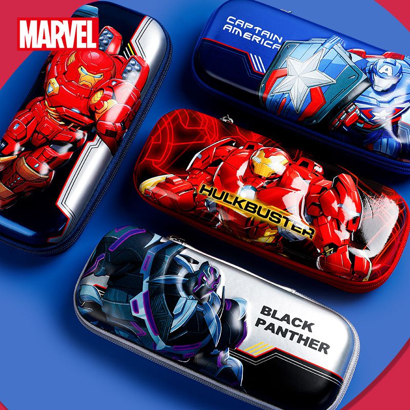 防水3D立體大容量鉛筆盒-鋼鐵人(橫款)-紅+深藍 (23x10x4.8cm)