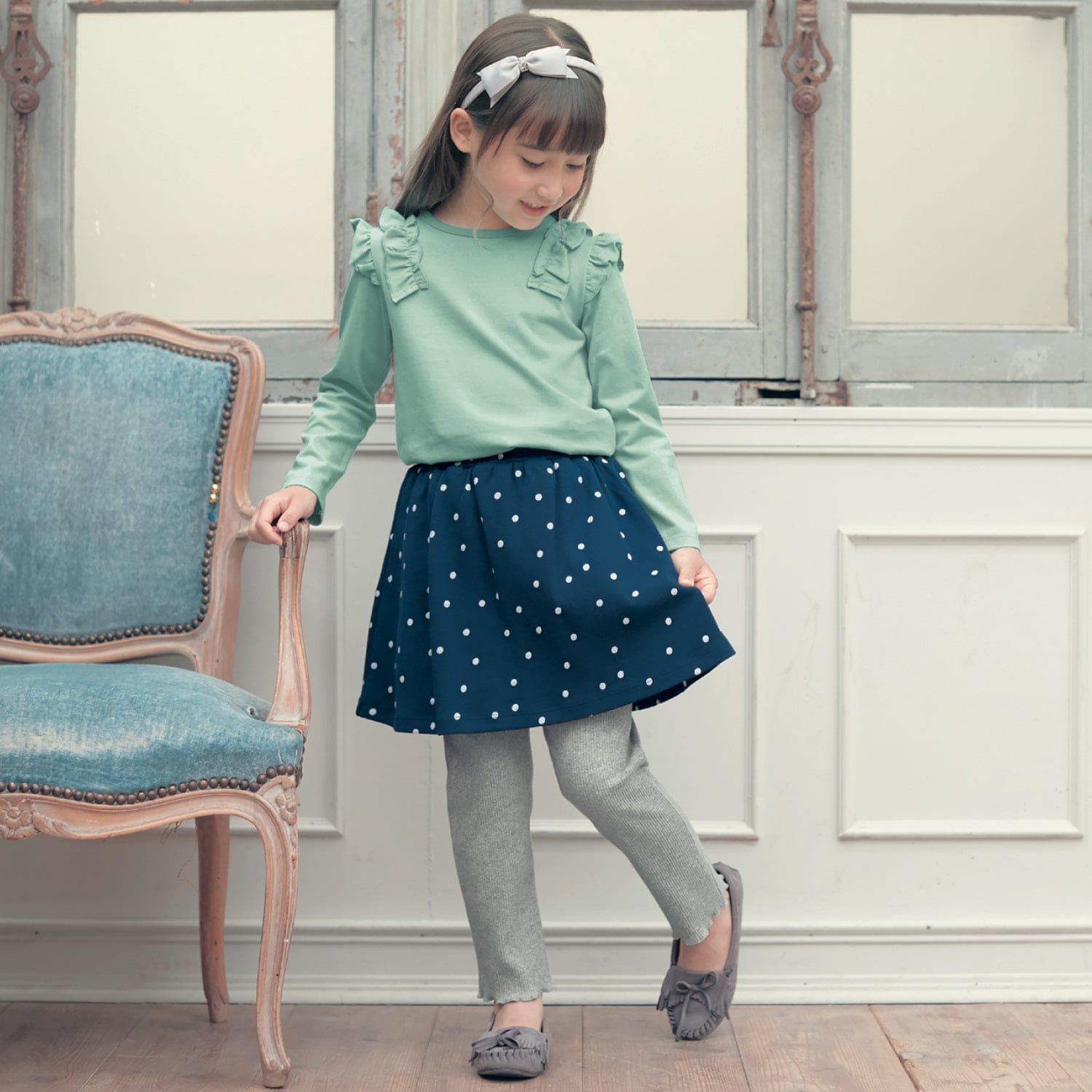 日本千趣會 - GITA 純棉百搭內搭褲裙-素色-煙燻粉