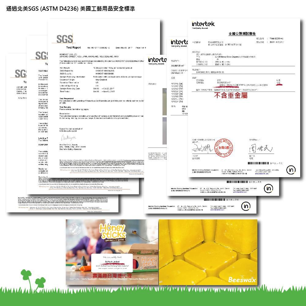 紐西蘭 Honey Sticks - 純天然蜂蠟無毒浴室可水洗蠟筆-7色