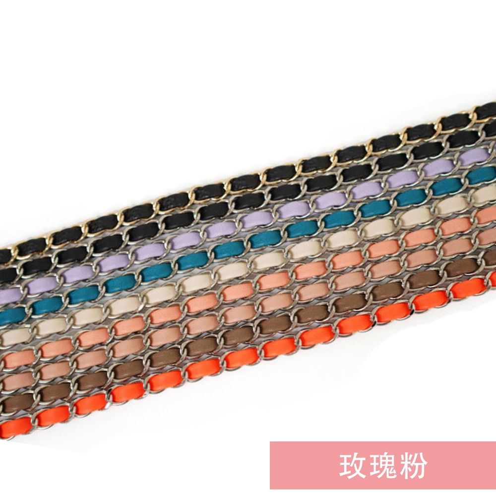 韓國 ARDERE - 金屬鏈手機殼背繩-玫瑰粉 (長度：125~127cm（不可調整))