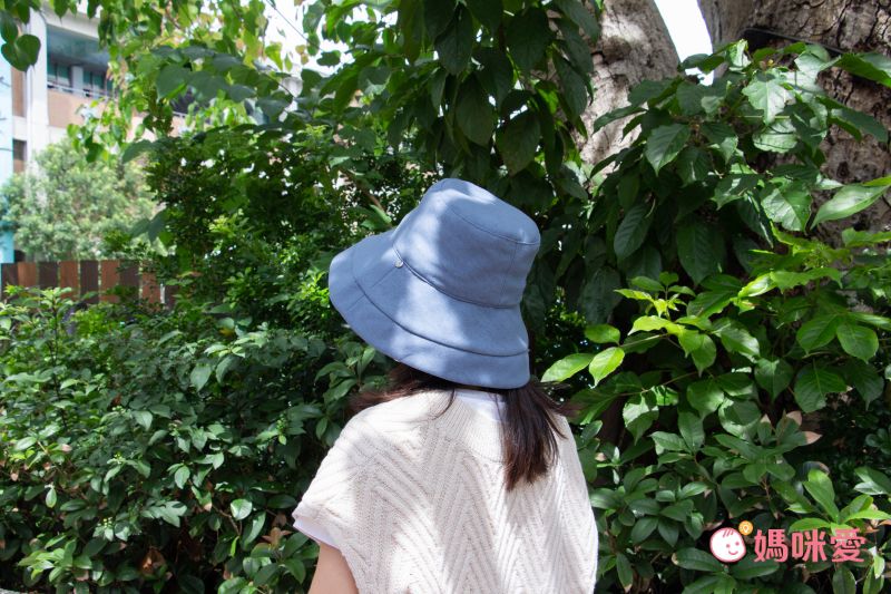 日本 Loo&c - 100%遮光抗UV涼感遮陽帽(附帽帶)-編織滾邊-黑