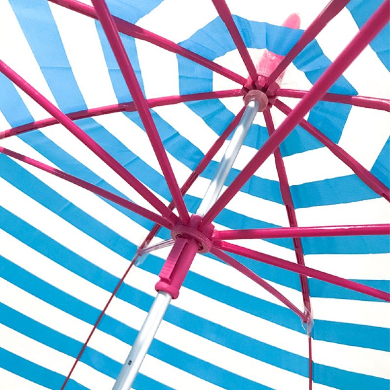 日本Caetla - Evereon可替換式環保輕量傘-時尚條紋-藍