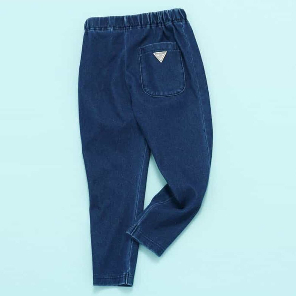 DAISUKI 可愛百搭彈性九分褲-素色-深藍