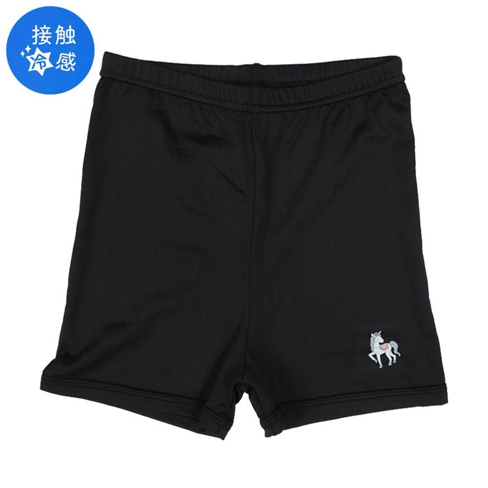 涼感緊身褲-獨角獸-黑色
