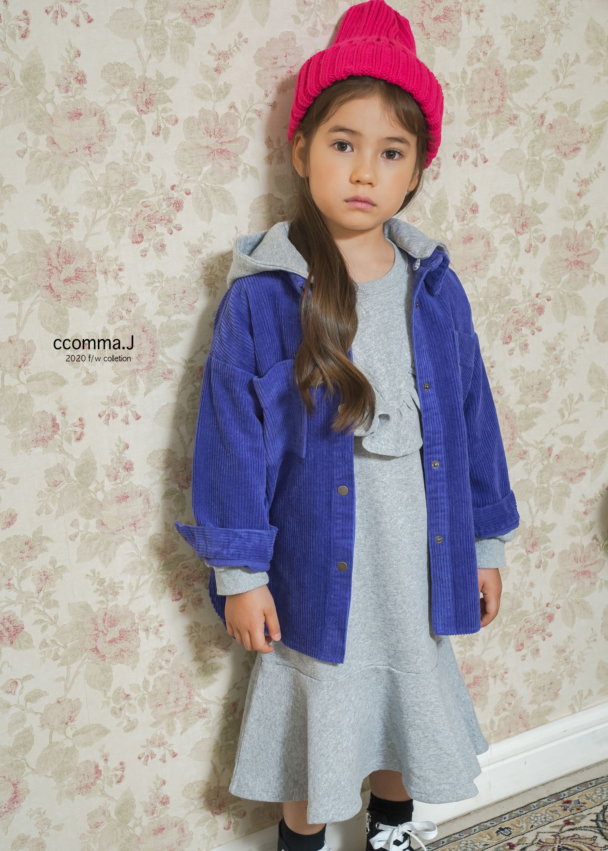 韓國 ccomma. J - 燈芯絨連帽夾克-芥末黃