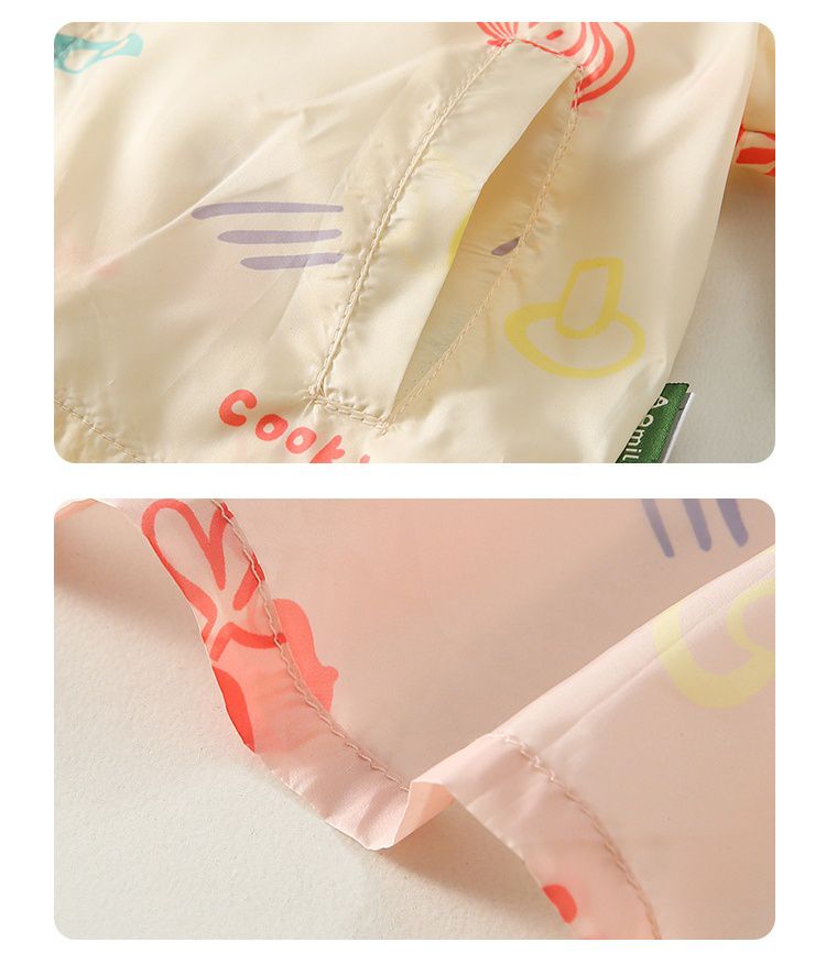 純棉薄款連帽外套-滿版小洋蔥-粉色