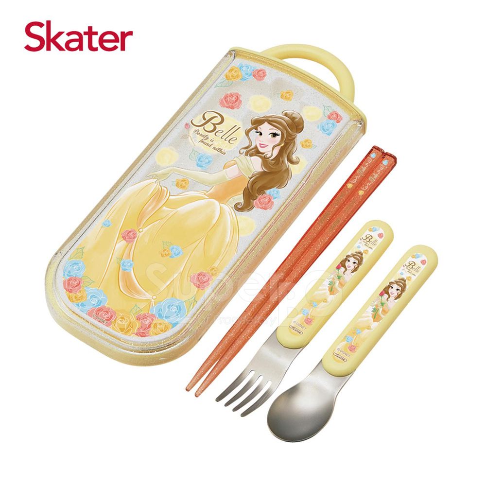 日本 SKATER - 三件式餐具組-美女與野獸