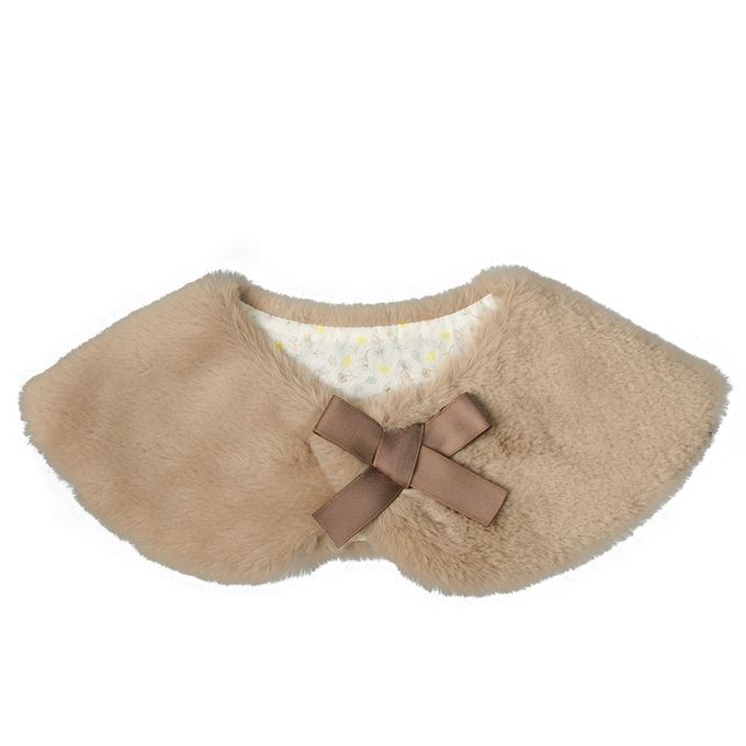 akachan honpo - 附蝴蝶結圍巾-咖啡色