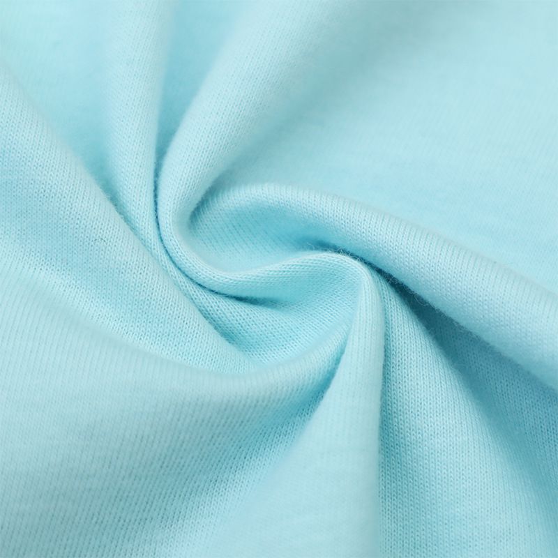 Jumping meters - 棉質圓領短袖上衣-恐龍朋友-淺藍色