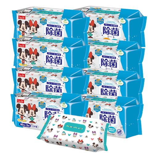 迪士尼抗菌濕紙巾-米奇米妮-24包入箱購組(免運)-60抽X24包入