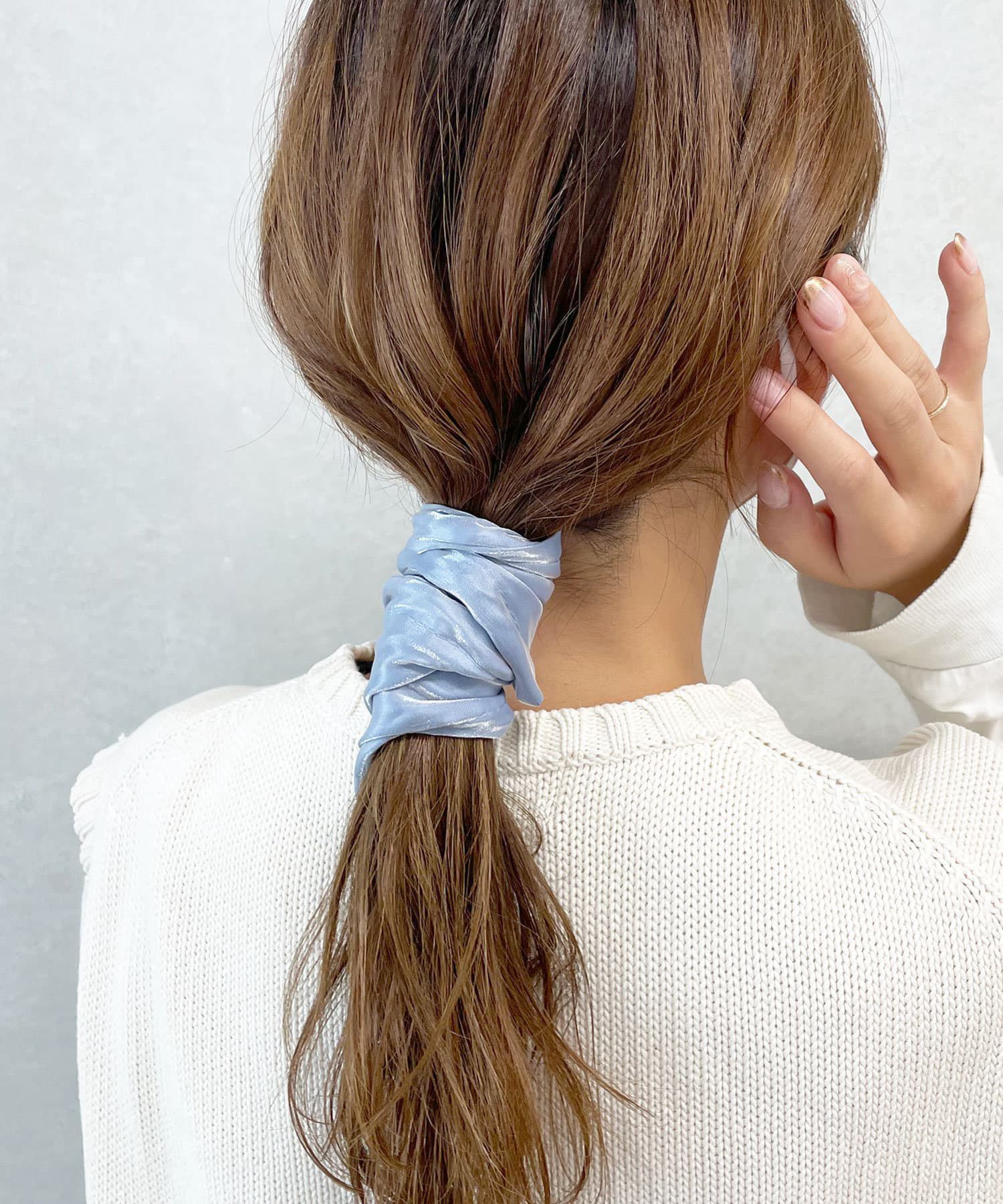 日本 Lattice - [日網熱銷] 簡單優雅紐結髮圈-逐光夢幻-淺米