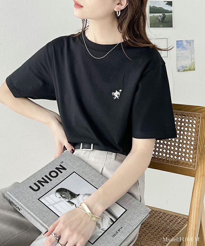 日本 Classical Elf - Java 純棉logo定番款短袖上衣-藍綠x棕