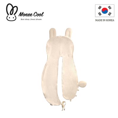 韓國 monee - monee cool 舒眠兔兔安撫枕 / 竹纖維枕套-米色 (竹纖維枕套)-0.22kg