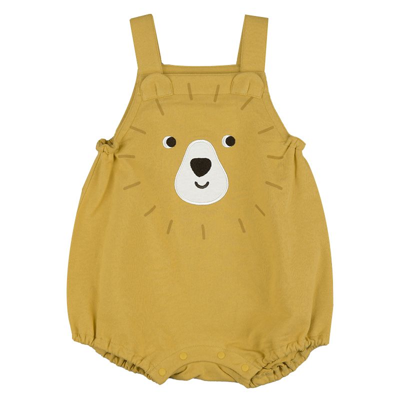 akachan honpo - 吊帶褲-動物-淺卡其色