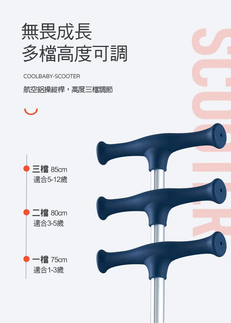 i-Smart - 二合一滑板車(輪子會發光)-酷炫藍