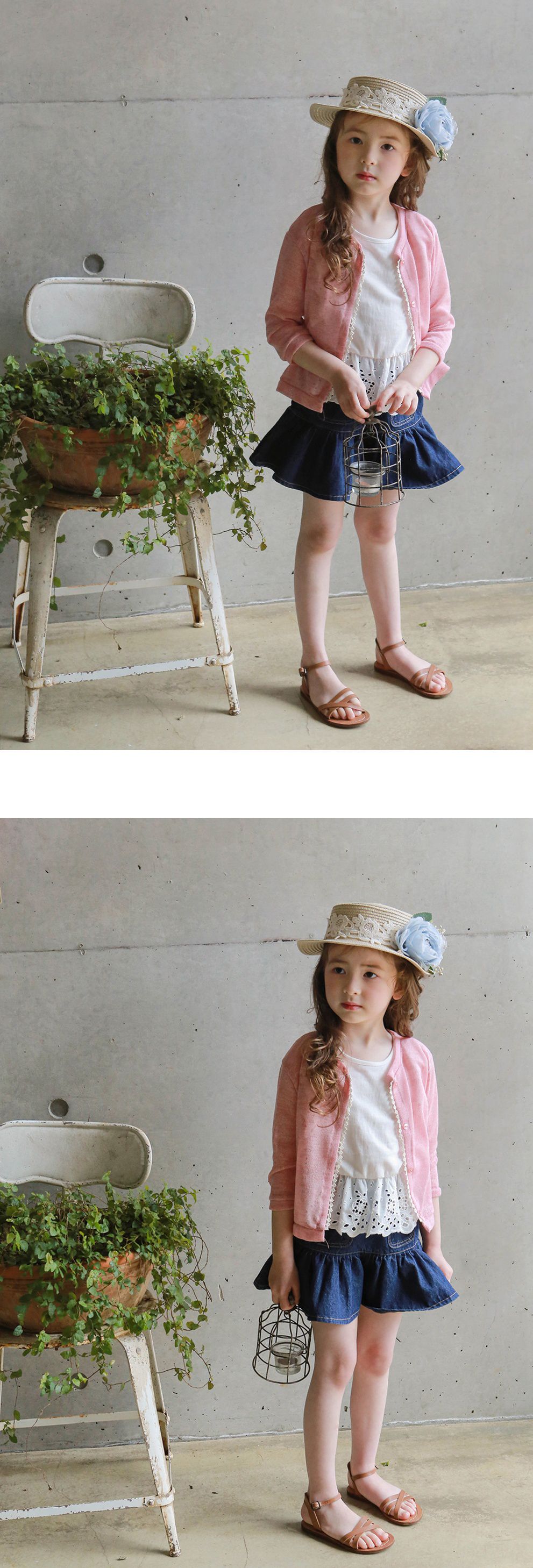 韓國 PuellaFLO - 鏤空荷葉無袖上衣-象牙白