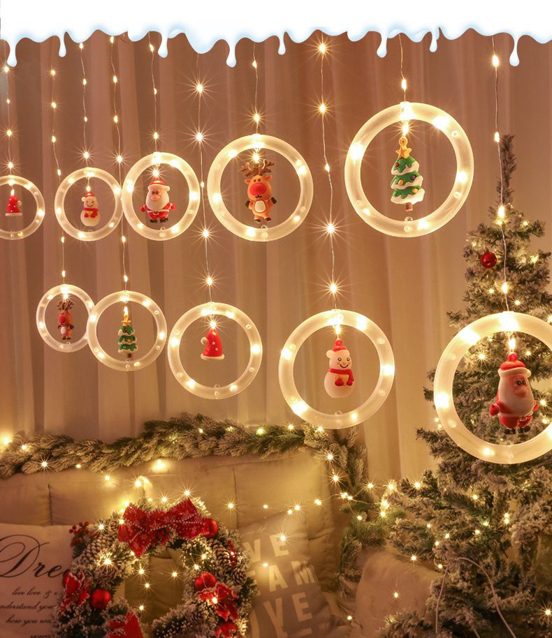 聖誕節雪花LED彩燈(八功能款)-聖誕樹 (長度約300cm)