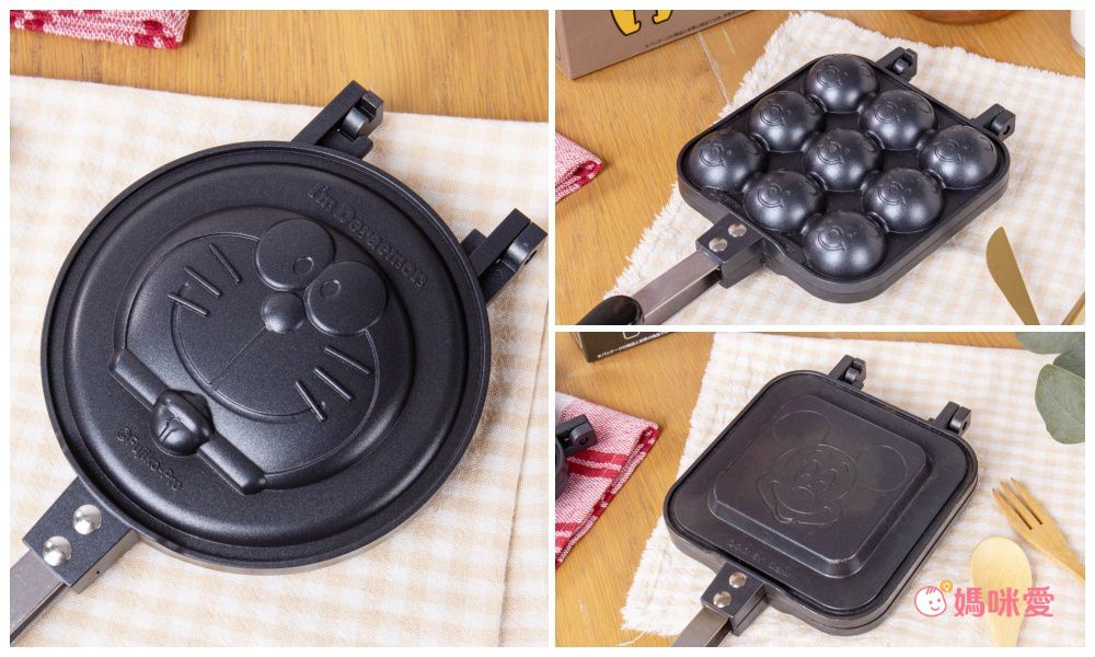 超萌多啦A夢、米奇造型！日本SKATER 鬆餅、熱壓吐司烤盤