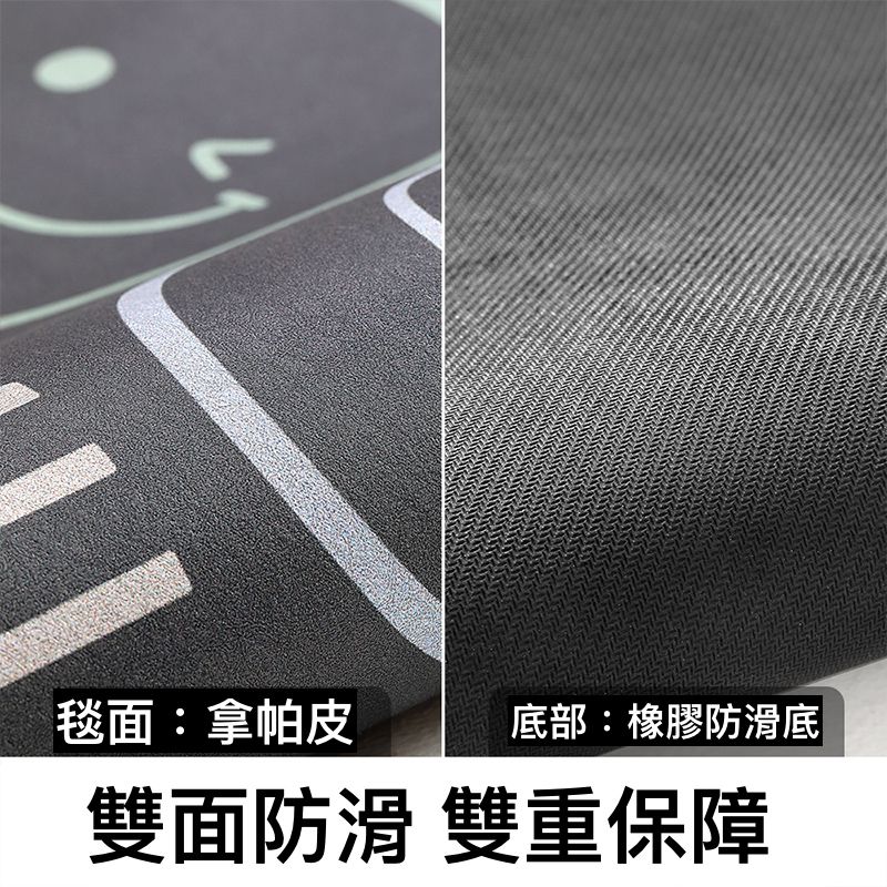 上田屋 - 連續踩踏瞬吸乾爽科技絨腳踏墊/地墊/防霉抗菌快乾好洗/柔軟彈性材質-微笑-白 (50x80x0.5cm±5%)