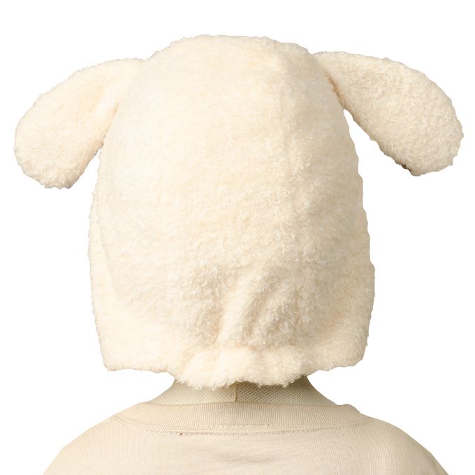 akachan honpo - 柔軟刷毛帽-動物-象牙白色