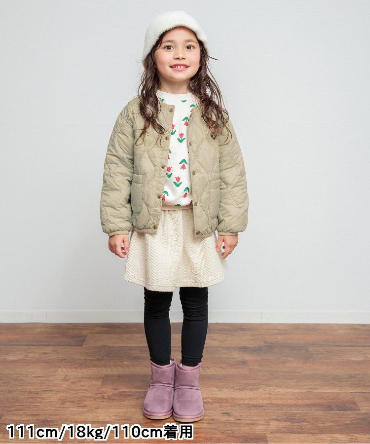 日本 BREEZE - 圓領好搭絎縫鋪棉外套(可機洗)-紅