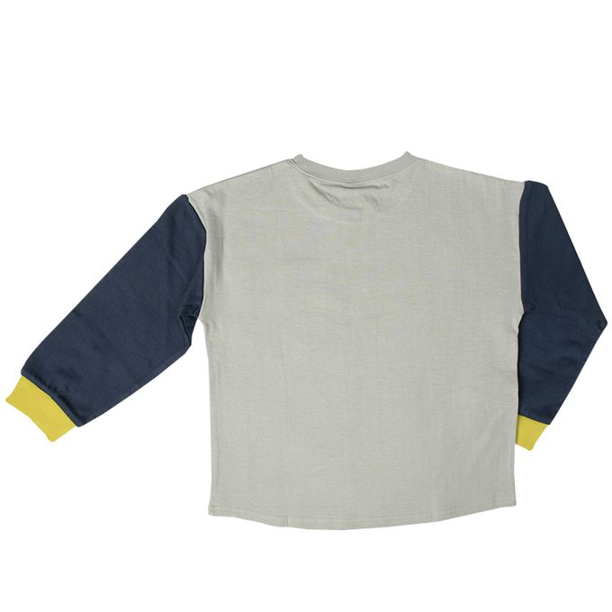 akachan honpo - T恤-平織口袋-灰色