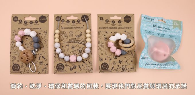 MIMIJO - 寶寶安撫奶嘴-粉藍色