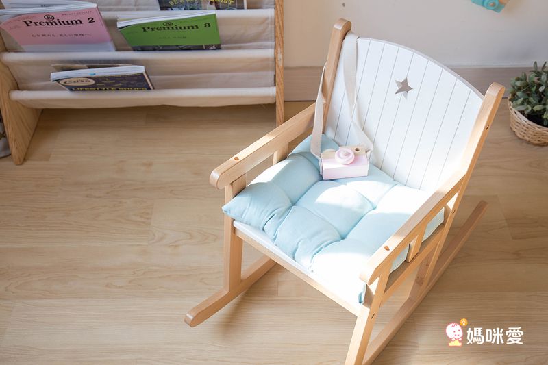 HELLO MONKEY - 北極星兒童搖椅（附海藍椅墊)