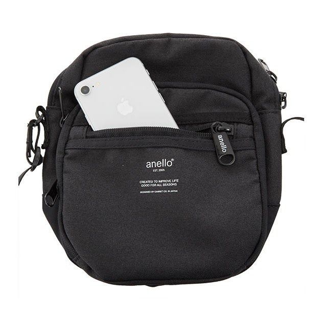 日本 Anello - 迷你多收納斜挎包肩背包-橘色 (21x16x6cm 肩背長約62~117cm)-197g