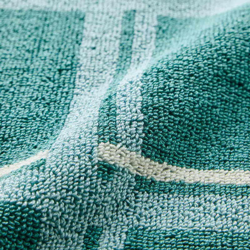 日本千趣會 - 純棉吸水毛巾腳踏墊兩件組-細格紋-灰 (45x60cm)