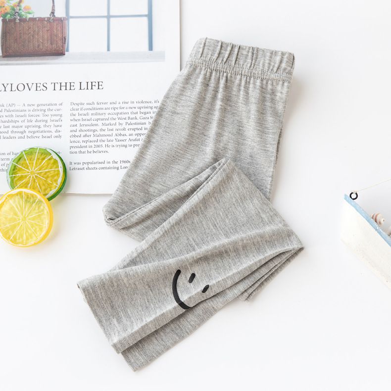 FANMOU - 莫代爾透氣九分內搭褲-微笑-粉色