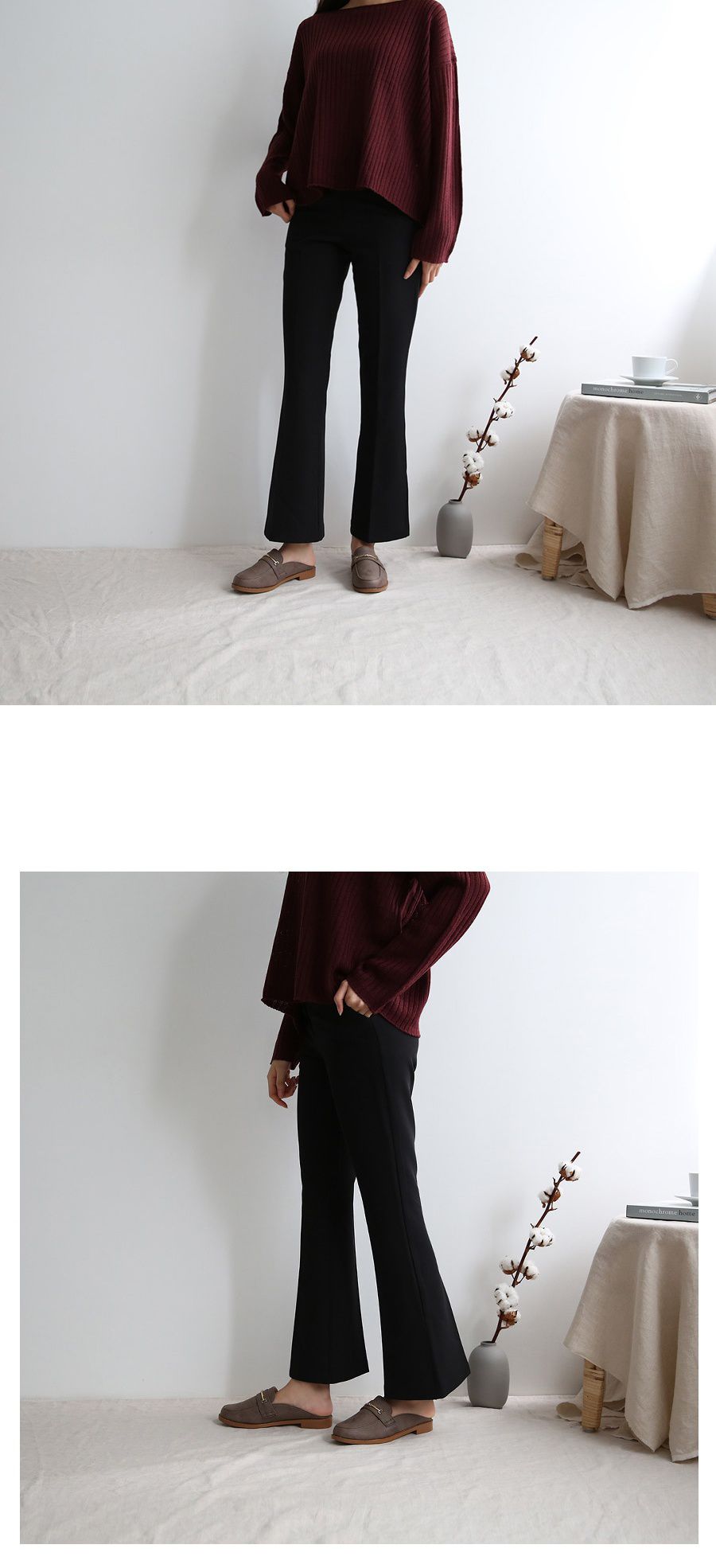 韓國 Dangolunni - 一字麂皮穆勒鞋-灰